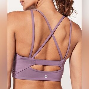 Lululemon Clip-In Long Line Bra Smoked Mulberry Size 4